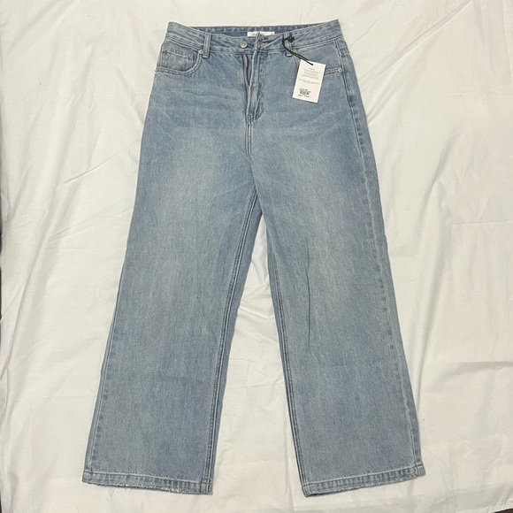 Glassons Jeans Classic Glassons High Rise Wide Leg Light Wash Jeans